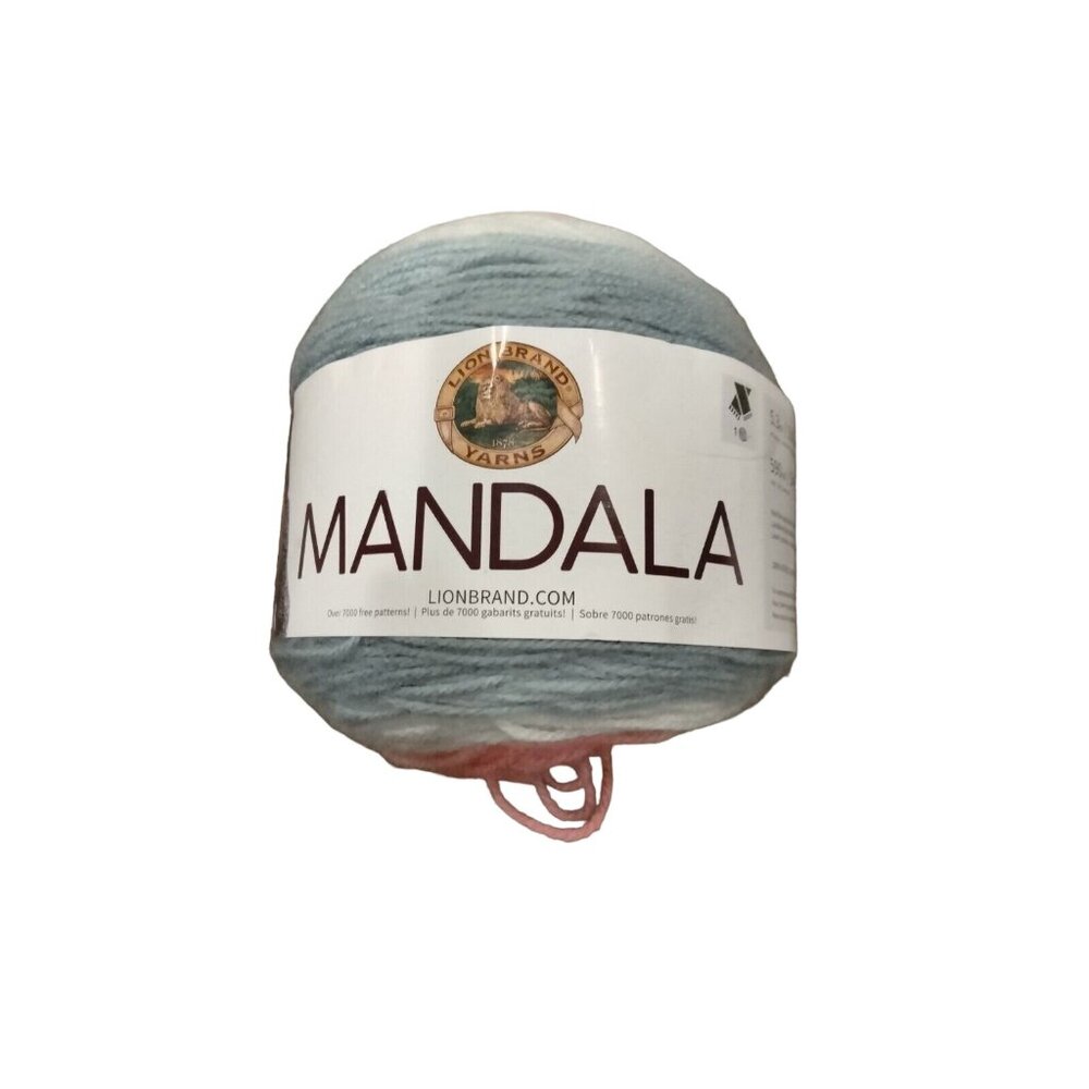 Mandala Unicorn Yarn Gray silver white pale pink hot pink Rainbow New
